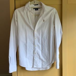 Ralph Lauren white collared shirt